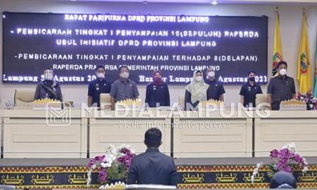 Wagub Chusnunia Sampaikan 8 Raperda Prakarsa Pemprov dalam Rapat Paripurna DPRD Lampung