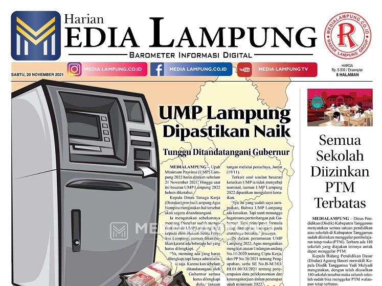 E-Paper Harian Media Lampung Edisi 20 November 2021