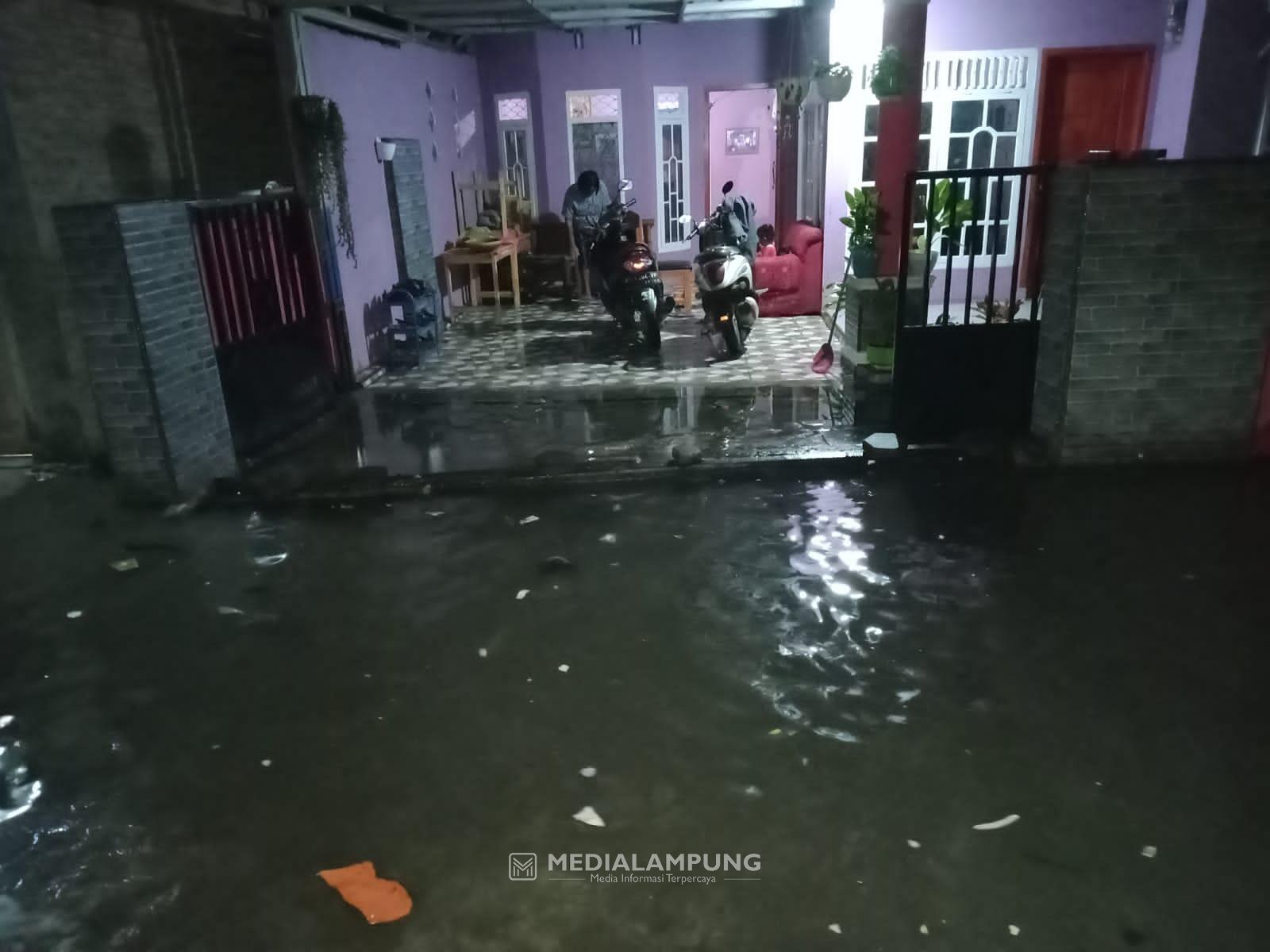 Banjir Rob Rendam Puluhan Rumah di Kotaagung