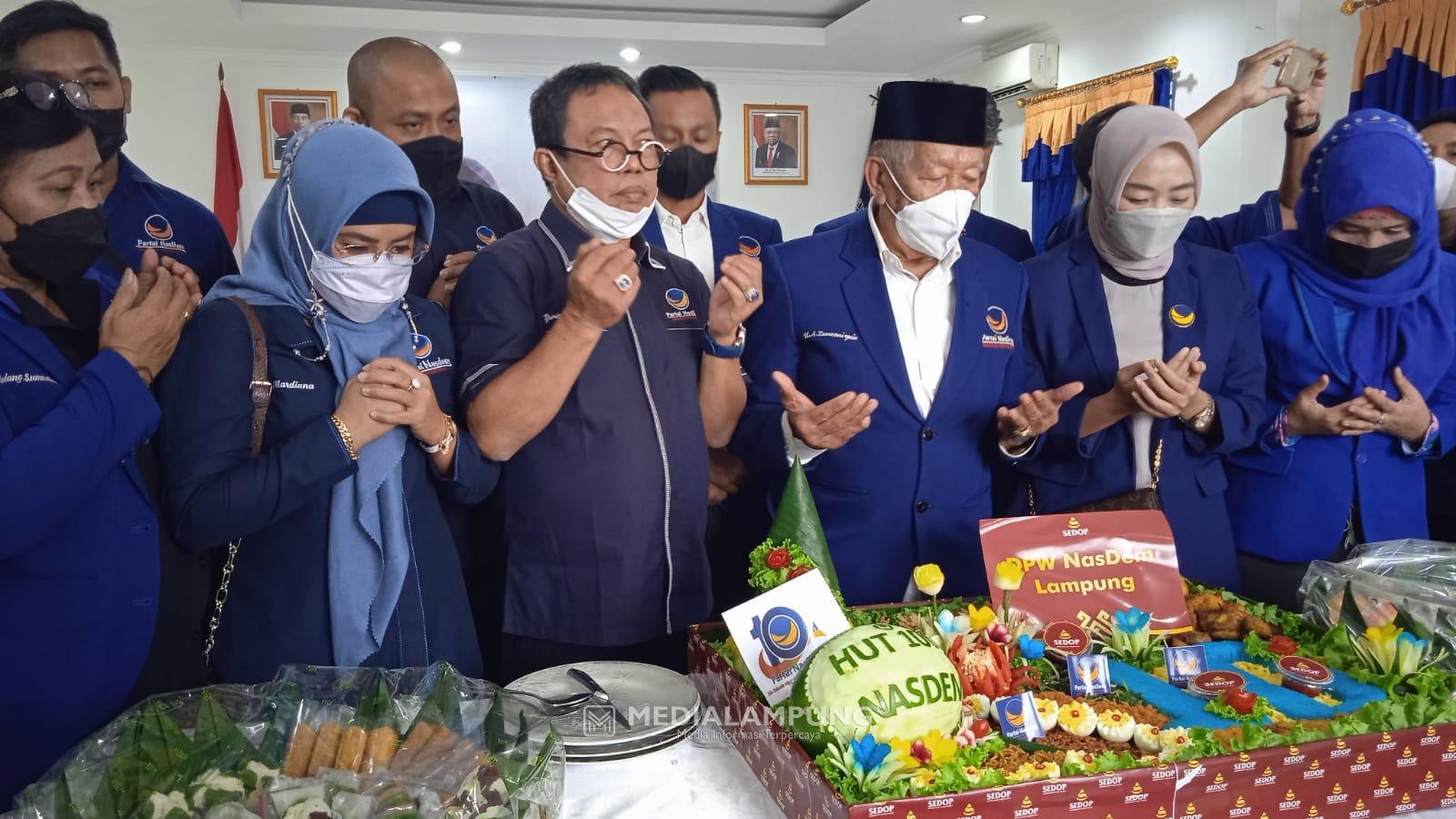 Peringati HUT ke-10, DPW NasDem Lampung Gelar Berbagai Kegiatan Kemanusiaan