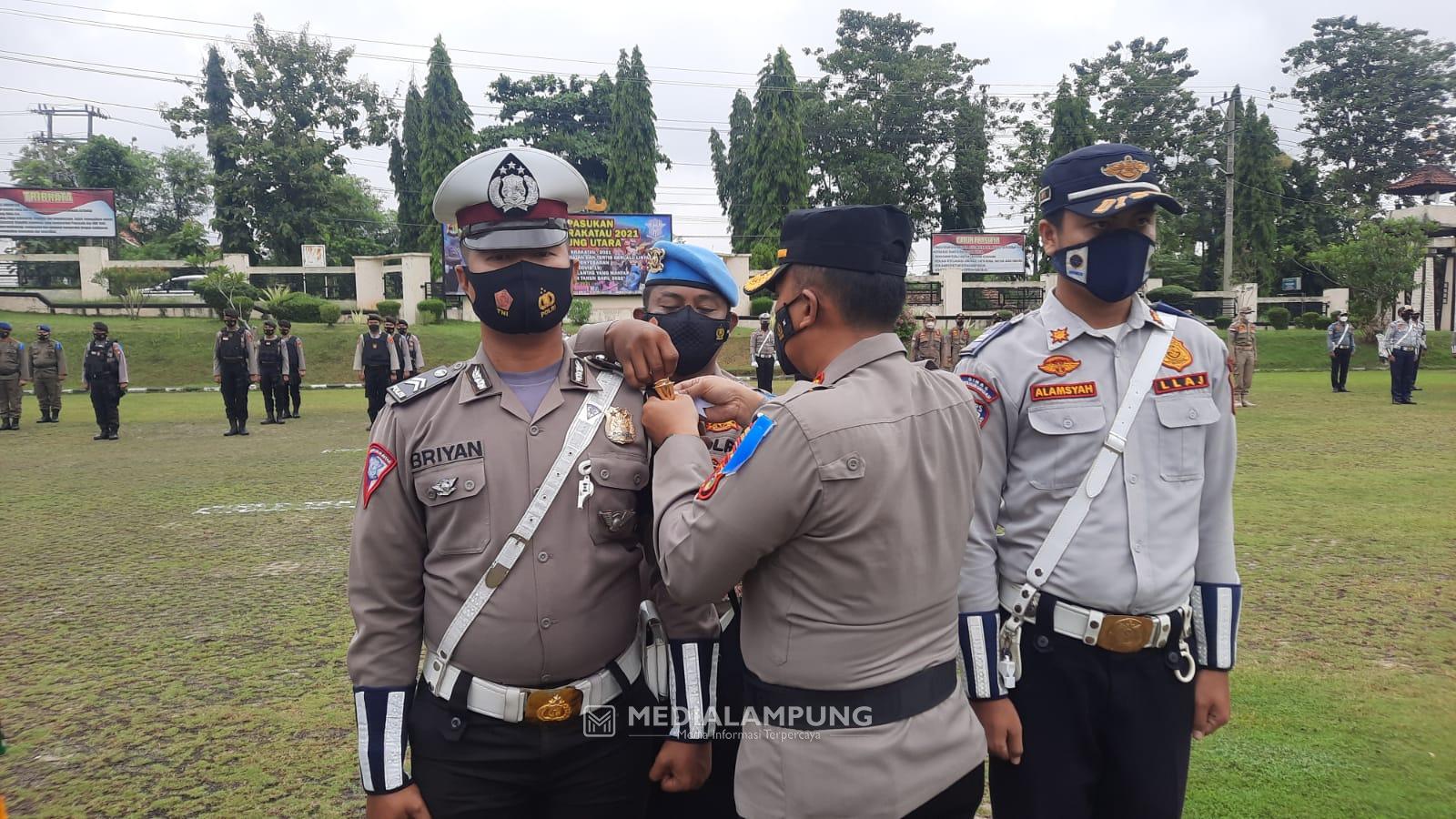 Kapolres Lampura Gelar Apel Pasukan Operasi Zebra Krakatau 2021
