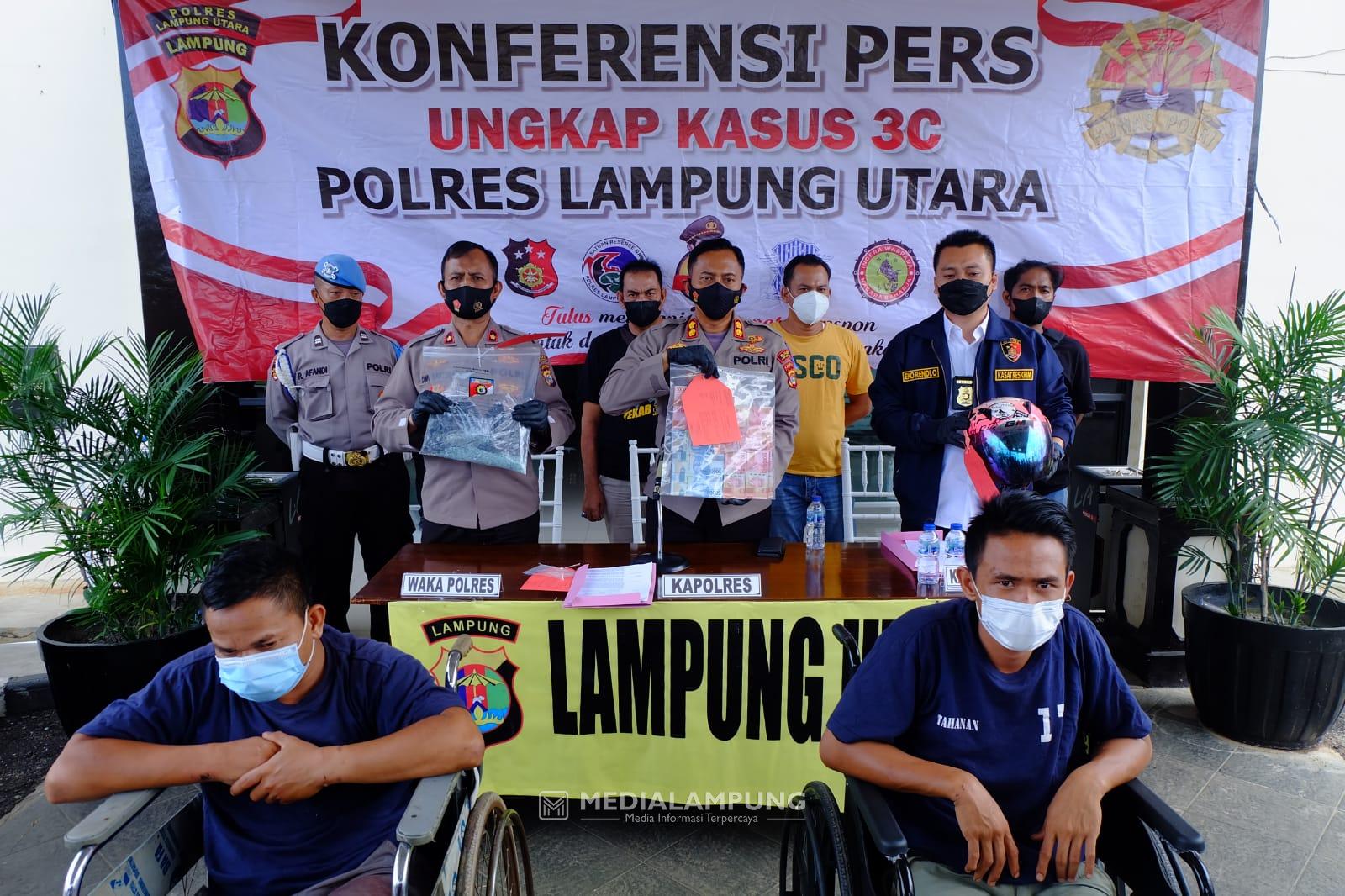 Polres Lampura Ringkus Komplotan Curat Spesialis Pecah Kaca Lintas Provinsi