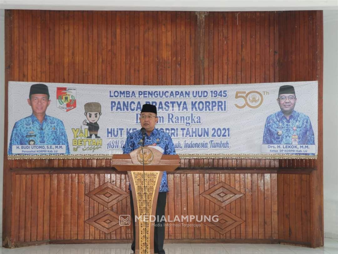 Pengurus Korpri Lampura Gelar Berbagai Perlombaan Peringatan HUT Ke-50
