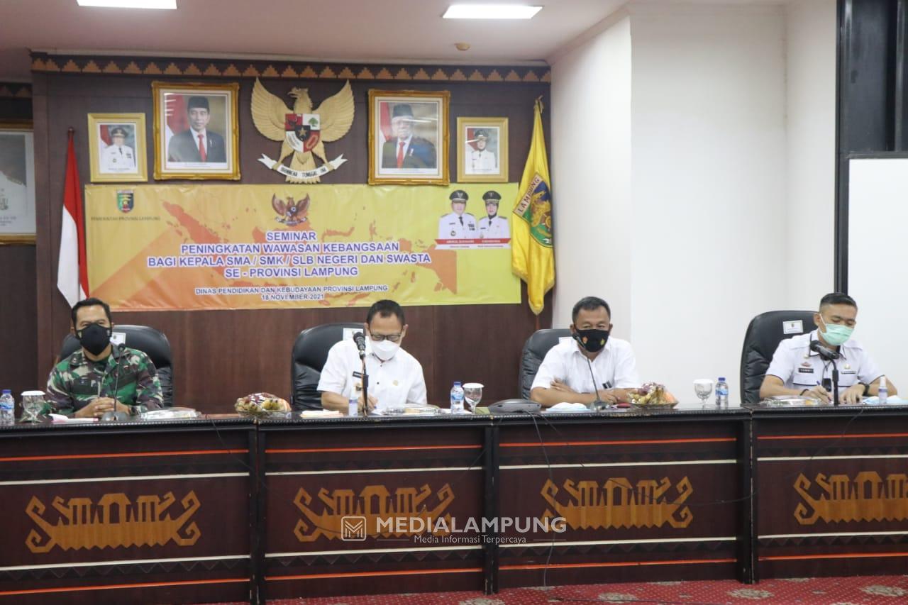 Pemprov Lampung Webinar dengan Para Kepsek soal Hadapi Ancaman Terhadap Pancasila di Era Digital