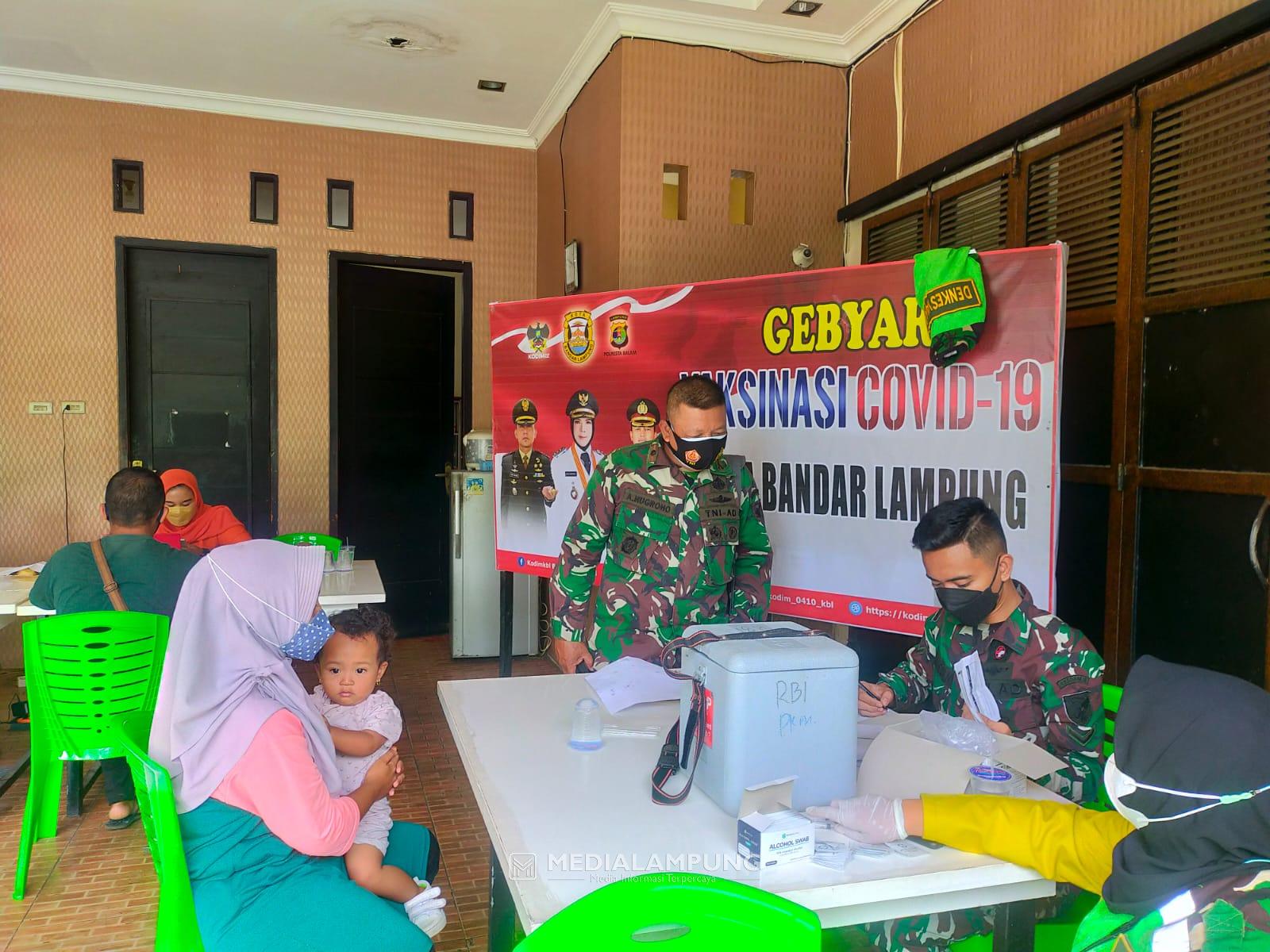 Gelar Serbuan Vaksinasi Covid, Ini Pesan Danramil Kedaton