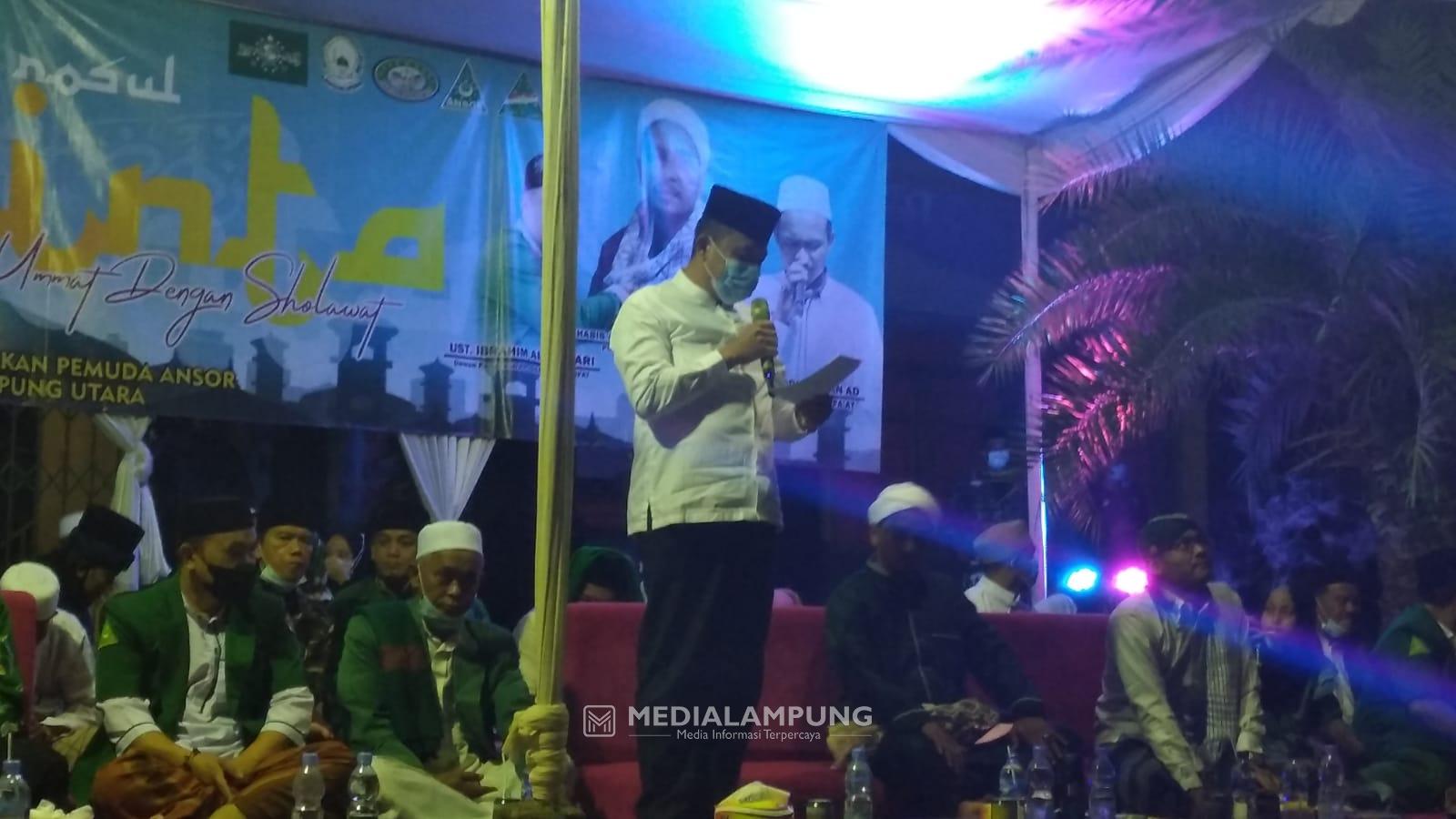 PC Gerakan Pemuda Ansor Ajak Masyarakat Lampura Bershalawat
