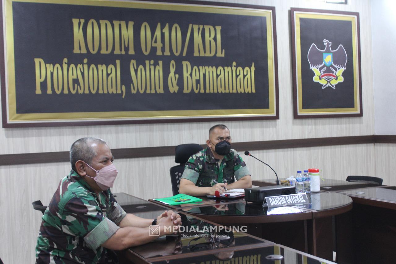 Dandim KBL Ikuti Pengarahan Pangdam II/Sriwijaya Mayjen TNI Agus Suhardi