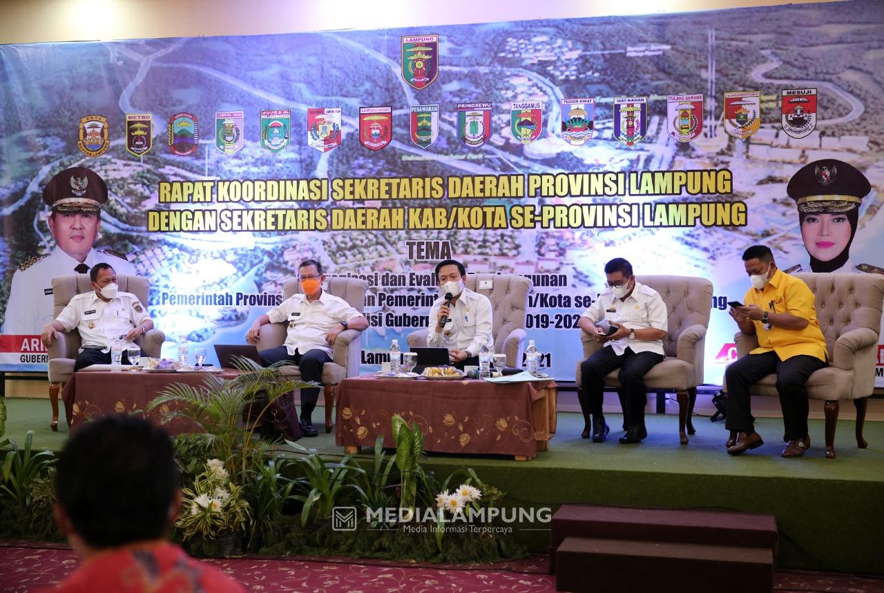 Rakor Sekda se-Lampung, Arinal Minta Pertahankan Semangat Memperluas Jaringan Pembangunan Daerah