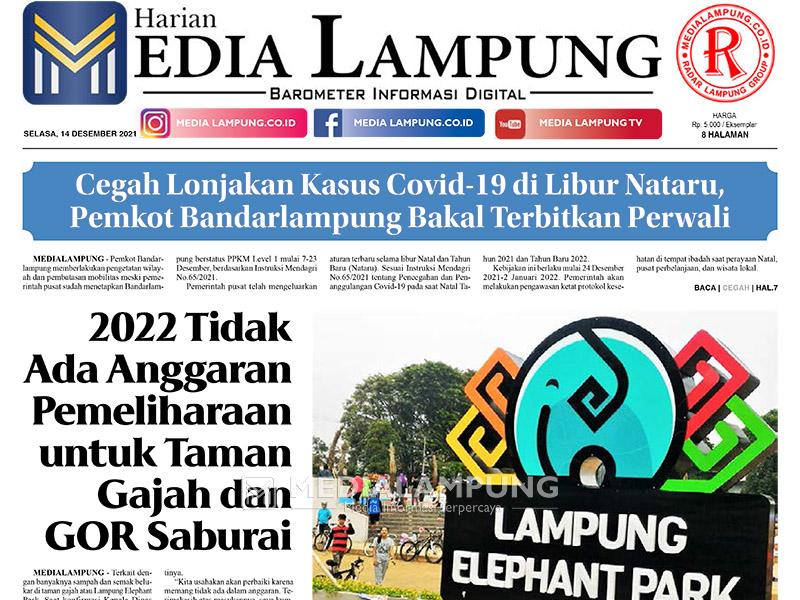 E-Paper Harian Media Lampung Edisi 14 Desember 2021