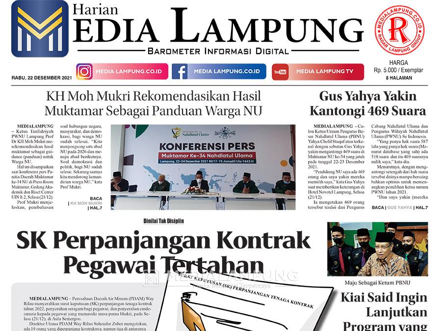 E-Paper Harian Media Lampung Edisi 22 Desember 2021