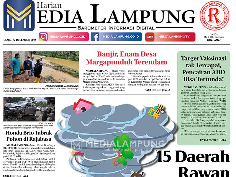E-Paper Harian Media Lampung Edisi 27 Desember 2021
