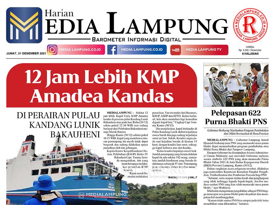 E-Paper Harian Media Lampung Edisi 31 Desember 2021