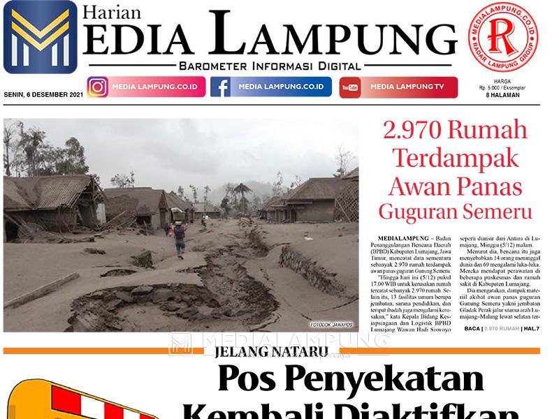 E-Paper Harian Media Lampung Edisi 6 Desember 2021