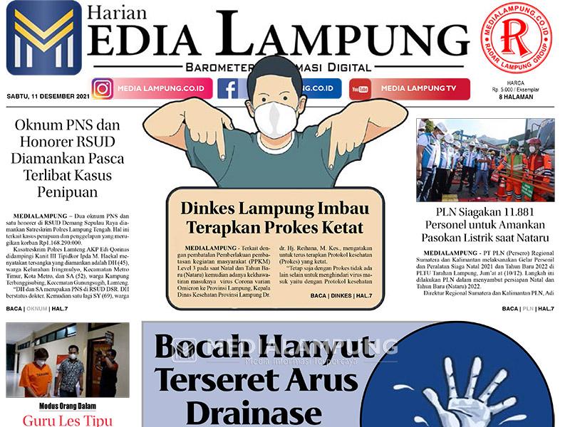 E-Paper Harian Media Lampung Edisi 11 Desember 2021
