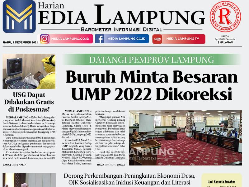 E-Paper Harian Media Lampung Edisi 1 Desember 2021