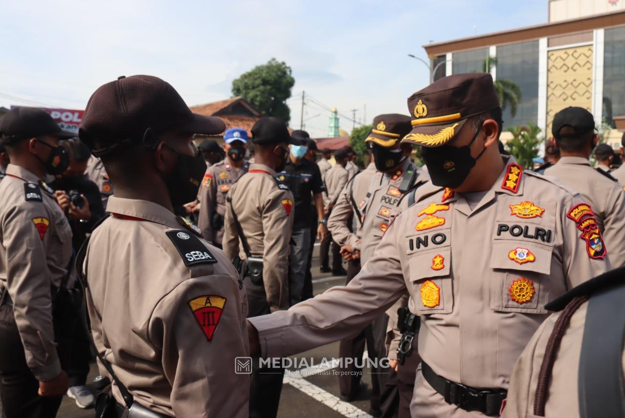 Kapolresta Bandarlampung Terima Kedatangan Siswa Latja Diktukba Polri
