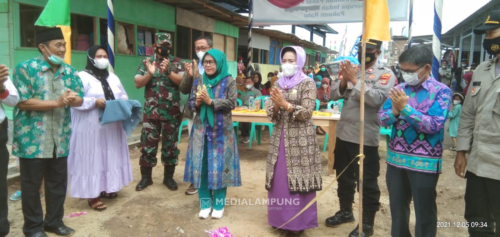 Camat Pakuan Ratu Resmikan Pasar Pagi di Kampung Serupa Indah