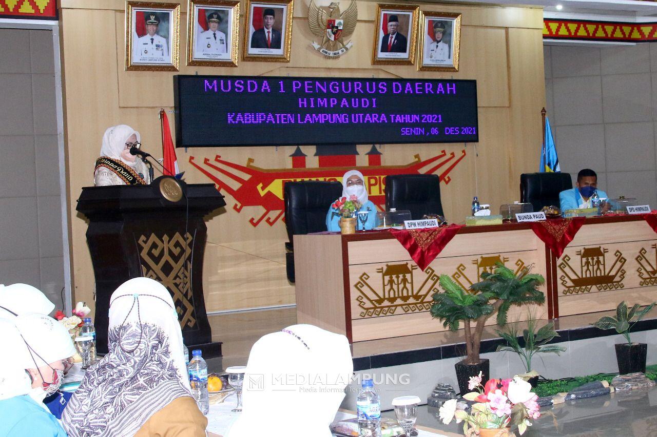 Buka Musda Himpaudi, Bunda PAUD Lampura Ajak Tenaga Pendidik Hadapi Tantangan Zaman