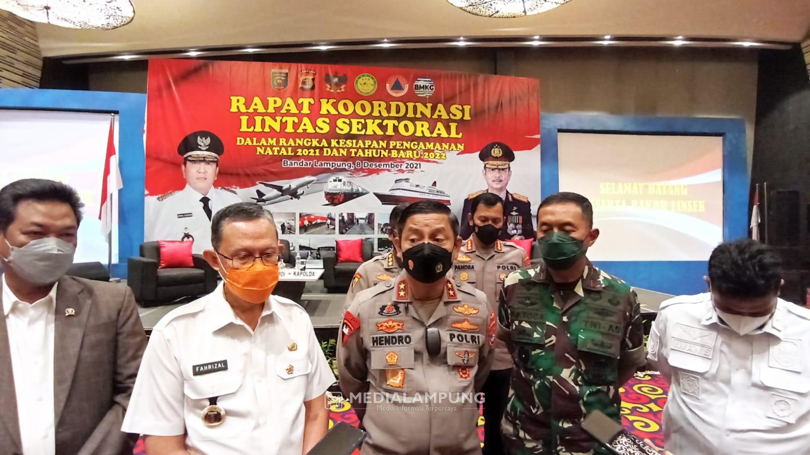 Pemprov dan TNI-Polri Bahas Nataru, Polda Lampung Siapkan 67 Posko Pengetatan dan 2.900 Personel