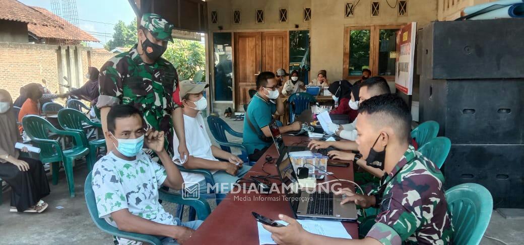 Koramil Kedaton Gelar Vaksinasi Covid di Wilayah Sukamenanti
