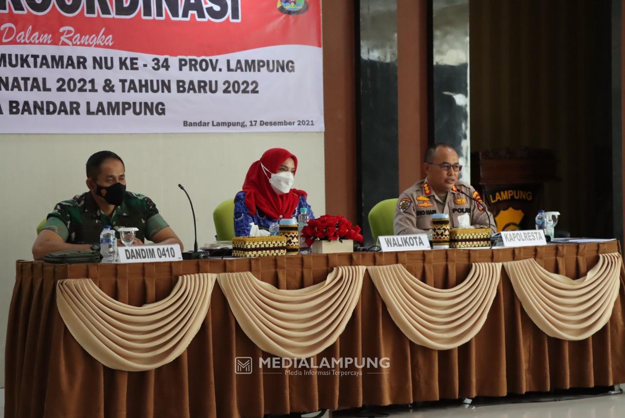 Persiapan Muktamar NU, Kapolresta Bandarlampung Hadiri Rakor Lintas Sektoral