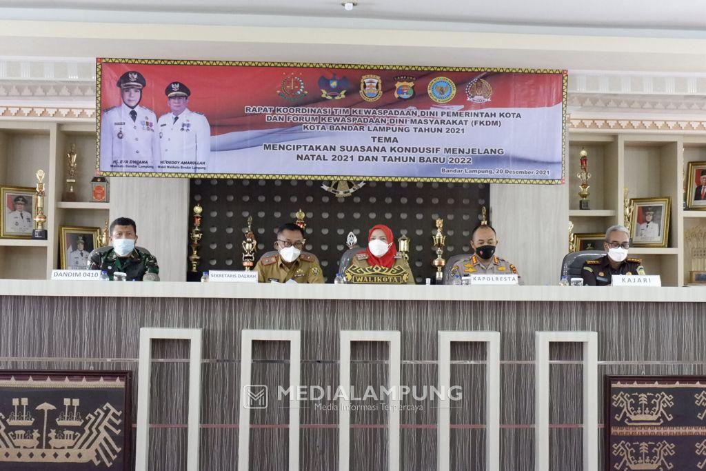 Letda Inf Sunarto Ikut Rakor Tim Kewaspadaan Dini dan FKDM Bandarlampung