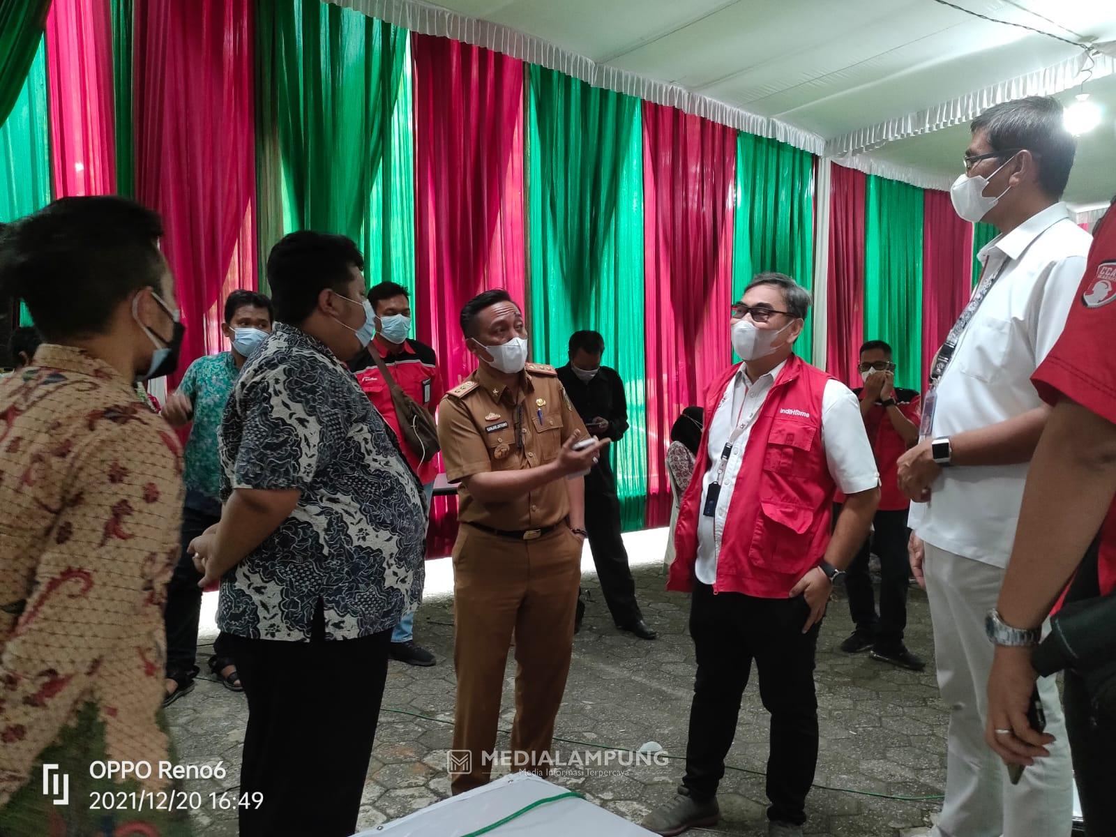 Tinjau Lokasi Muktamar NU, Kadis Kominfotik Lampung dan GM PT TELKOM Bahas Kesiapan Fasilitas TIK