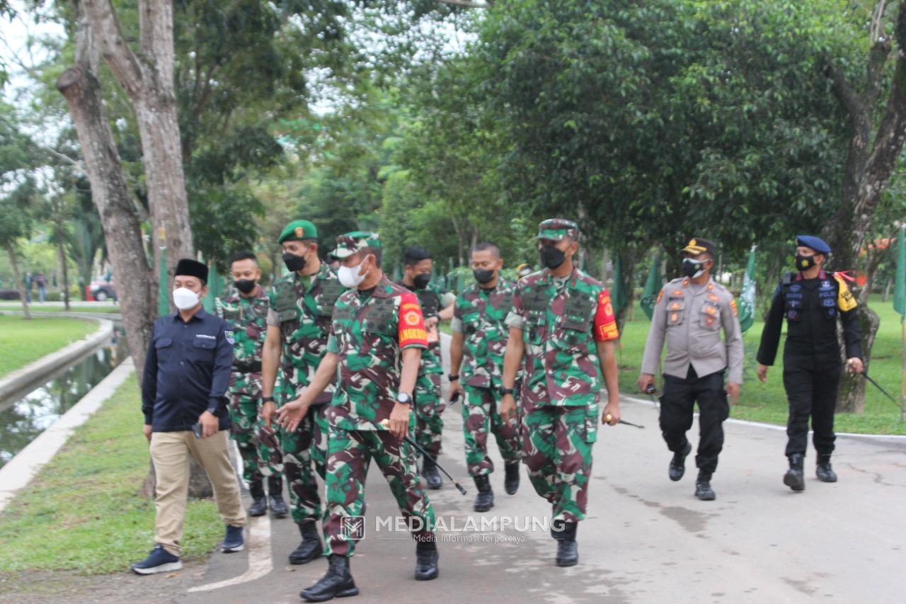 Dandim KBL Dampingi Pangdam II/Swj Tinjau Lokasi Muktamar NU Ke-34 di UIN Lampung