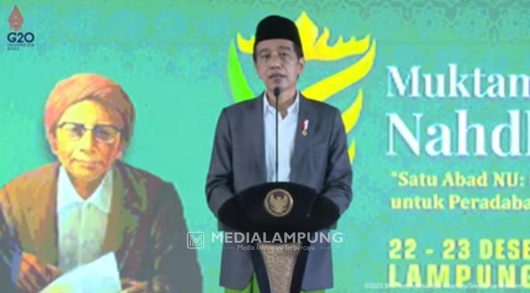 Presiden Jokowi Resmi Buka Muktamar Ke-34 NU di Lampung