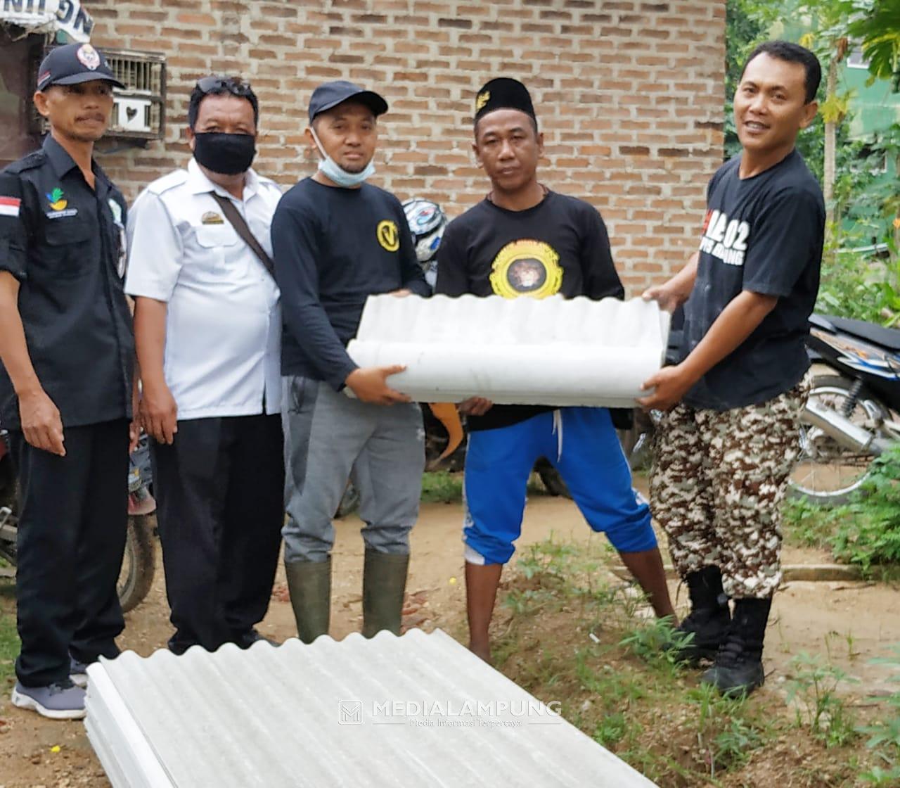 Rumah Korban Angin Kencang di Pringsewu Mulai Diperbaiki