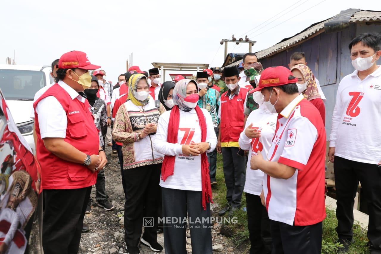 Riana Sari Salurkan Bantuan untuk Korban Banjir di Lampung Timur