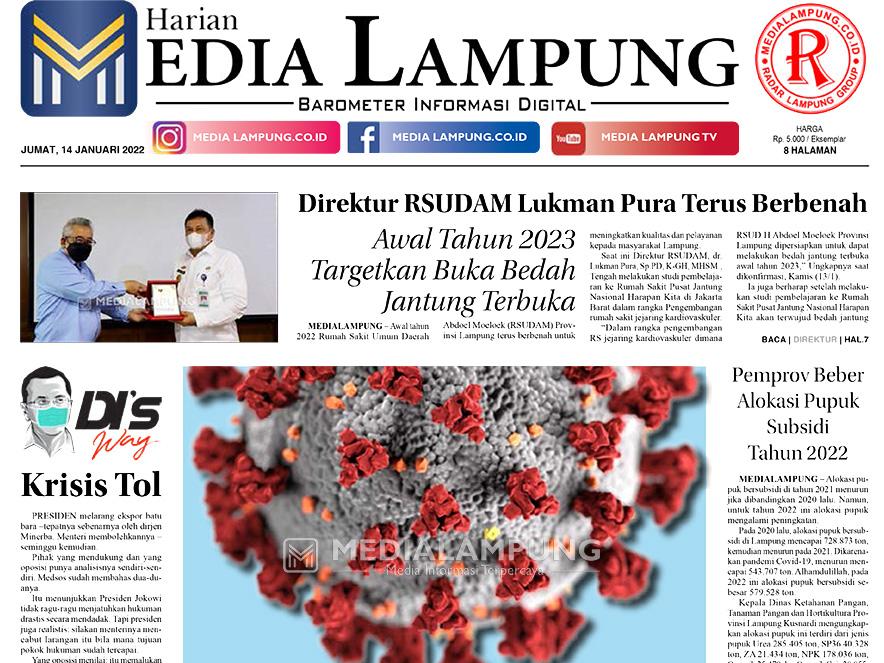 E-Paper Harian Media Lampung Edisi 14 Januari 2022