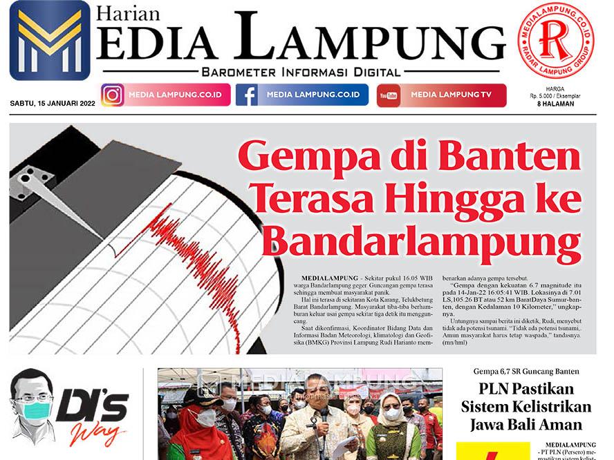 E-Paper Harian Media Lampung Edisi 15 Januari 2022