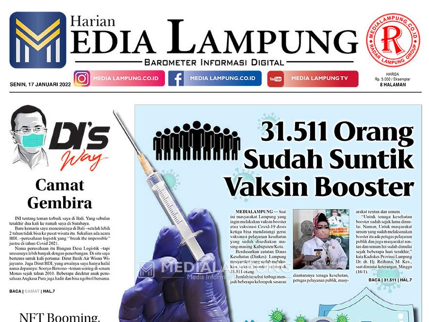 E-Paper Harian Media Lampung Edisi 17 Januari 2022