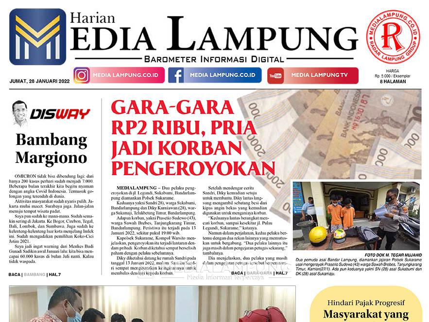 E-Paper Harian Media Lampung Edisi 28 Januari 2022