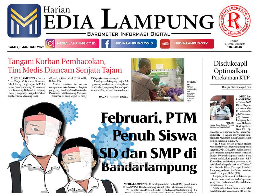 E-Paper Harian Media Lampung Edisi 6 Januari 2022