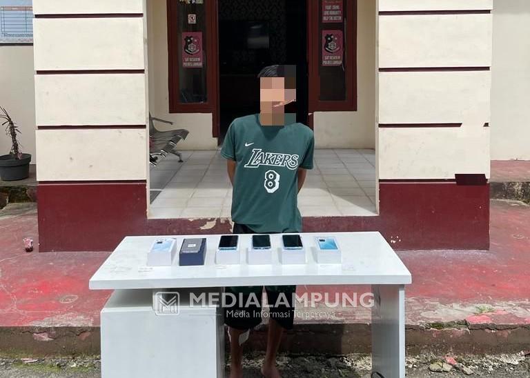 Tekab 308 Polres Lambar Bekuk Pembobol Counter HP di Kelurahan Pasarliwa 