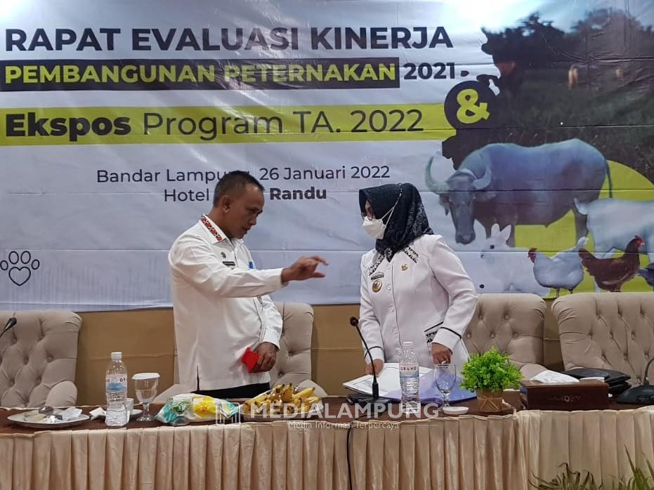 Rapat Evaluasi, Kadisbunnak Lambar Sampaikan Permasalahan Pembangunan Peternakan