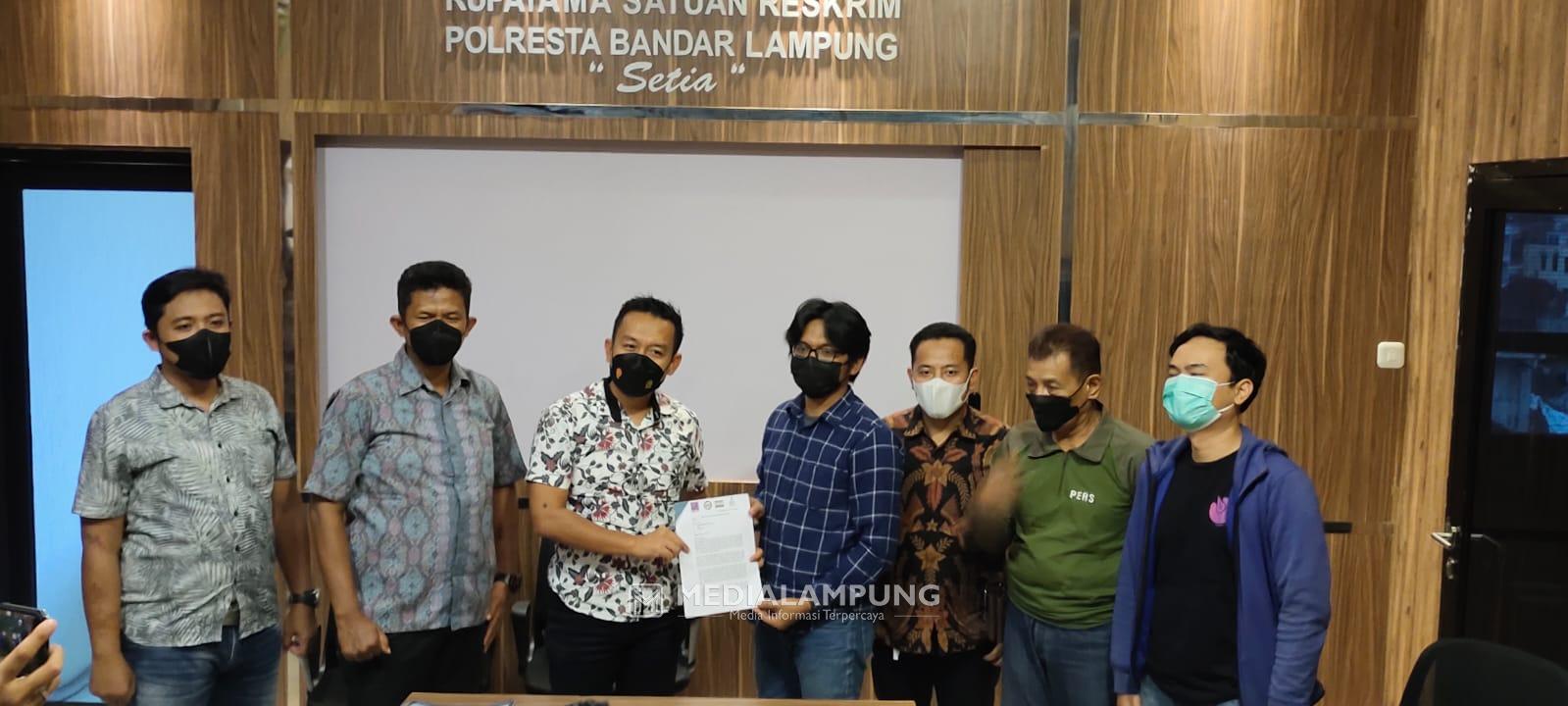 Koalisi Pembela Kebebasan Pers Datangi Polresta Bandarlampung