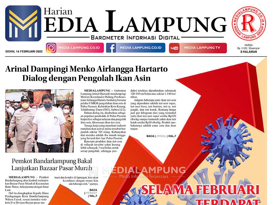 E-Paper Harian Media Lampung Edisi 14 Februari 2022