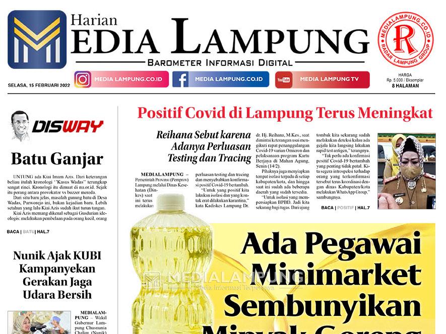 Harian Media Lampung Edisi 15 Februari 2022