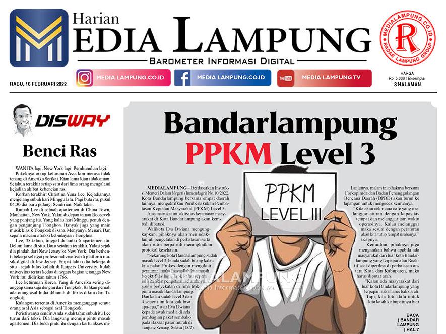 Harian Media Lampung Edisi 16 Februari 2022