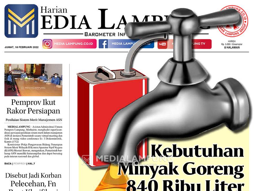 Harian Media Lampung Edisi 18 Februari 2022