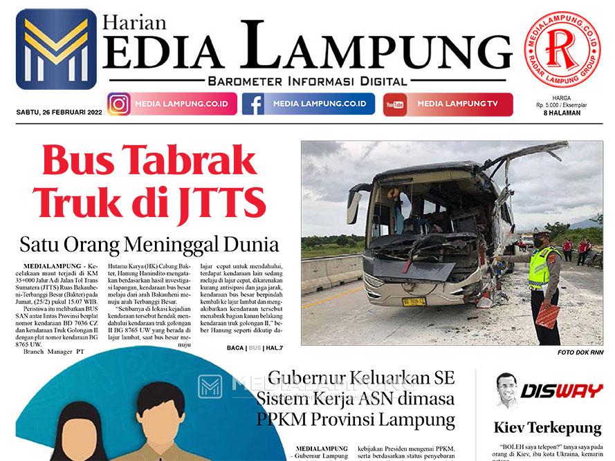 E-Paper Harian Media Lampung Edisi 26 Februari 2022