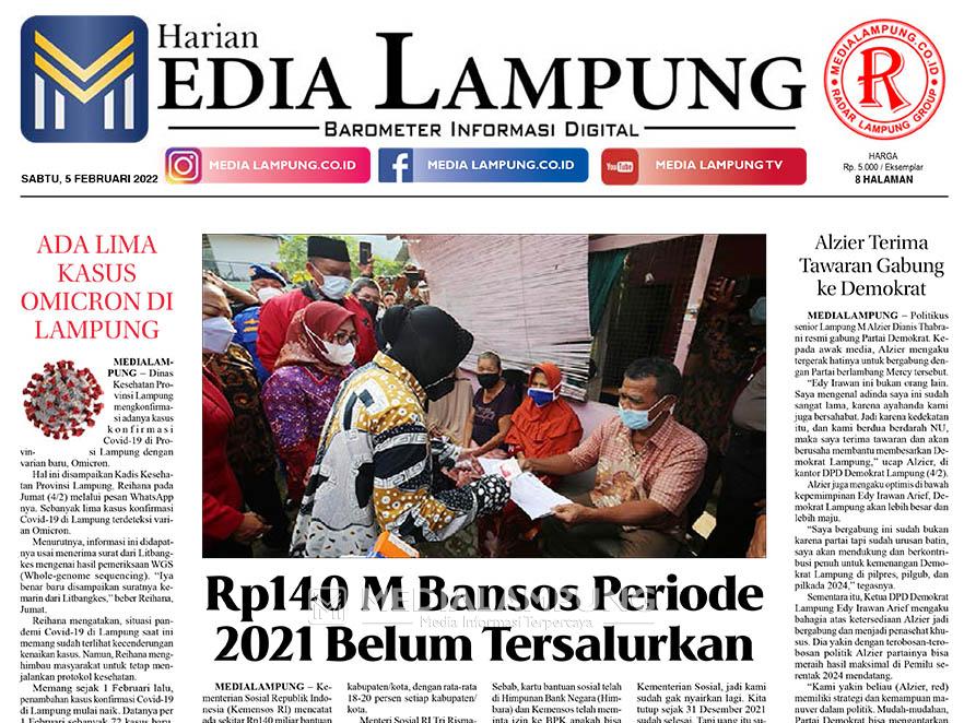E-Paper Harian Media Lampung Edisi 5 Februari 2022