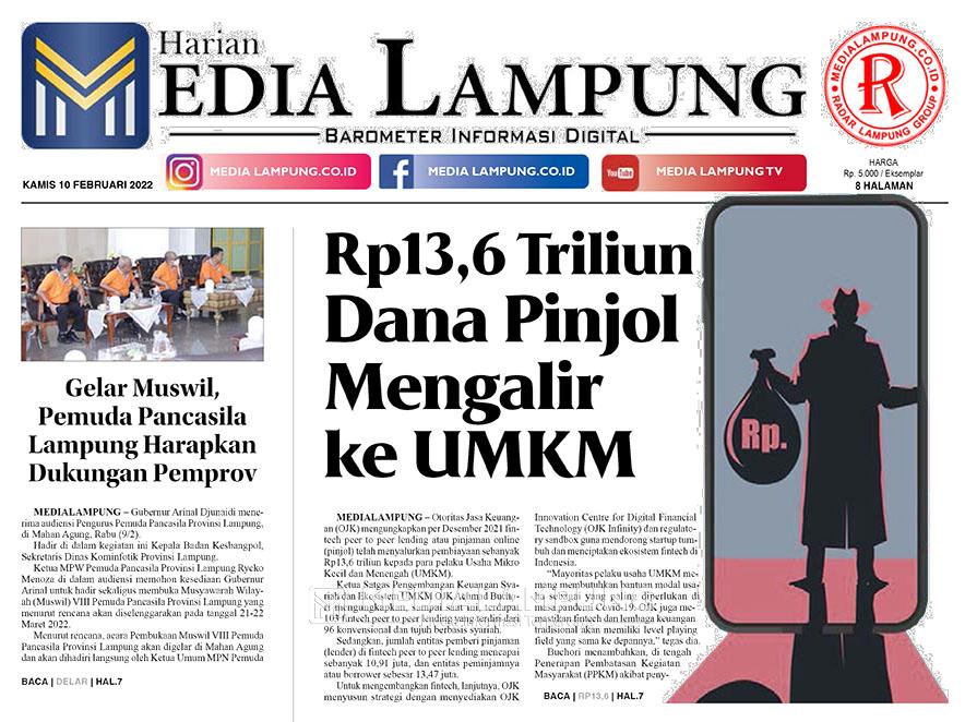 E-Paper Harian Media Lampung Edisi 10 Februari 2022