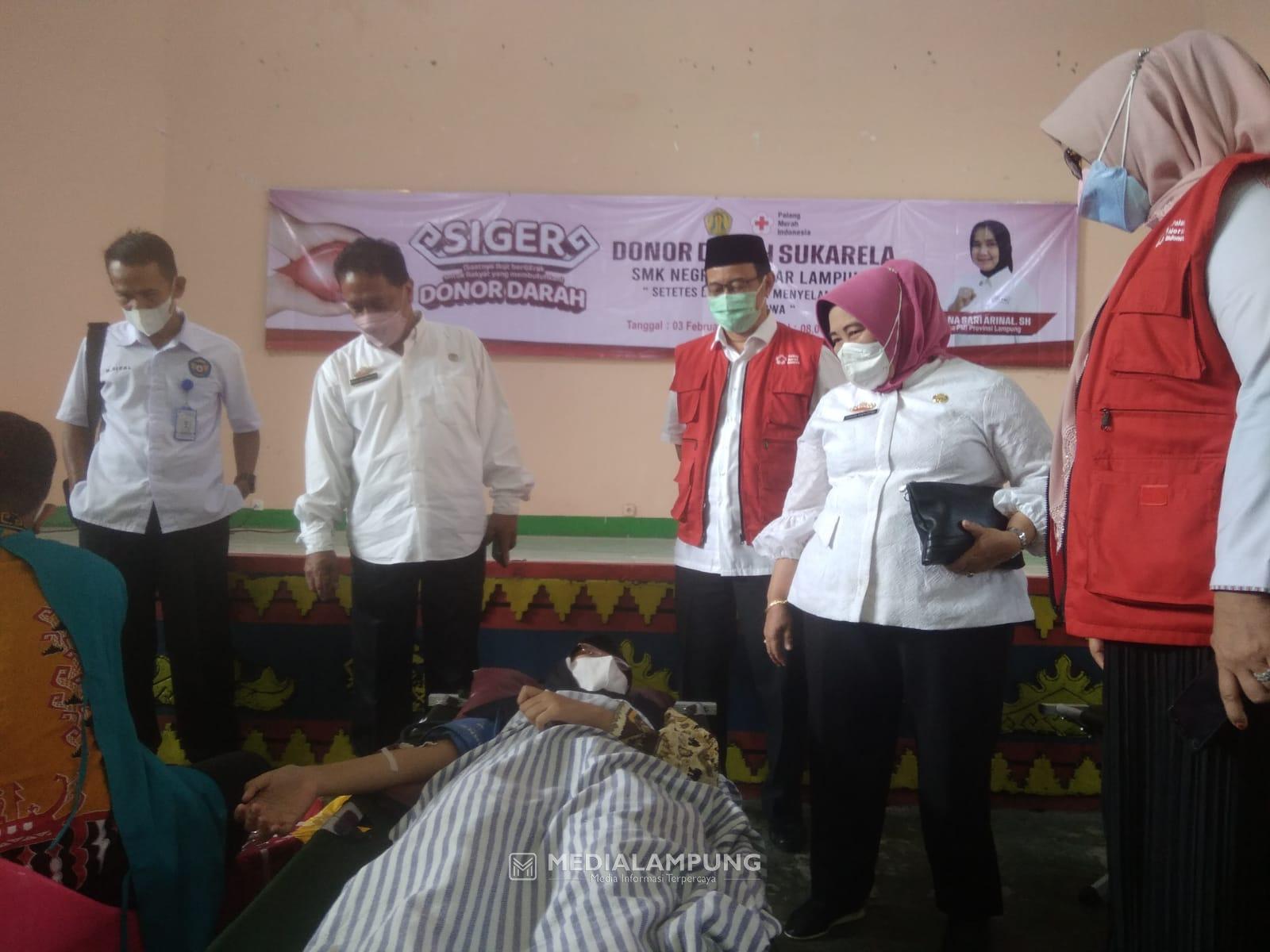 SMK Negeri 2 Bandarlampung Gelar Donor Darah