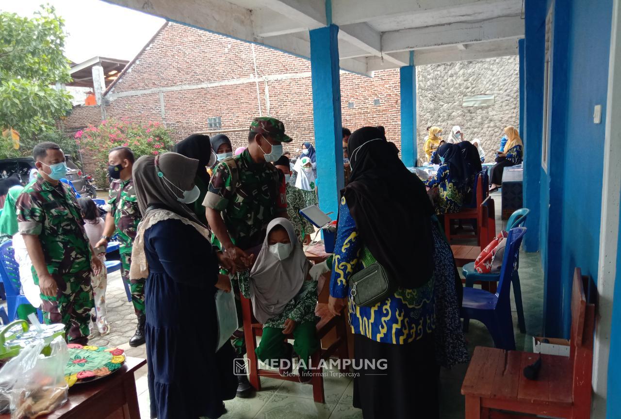 Percepatan Herd Immunity, Koramil KDT Gelar Vaksinasi Usia 6-11 Tahun