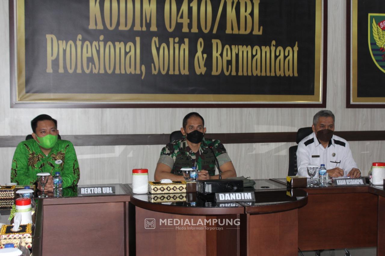 Dandim KBL Ikuti Sosialisasi UU No.23/2019 dan Rencana Pembentukan Comcad