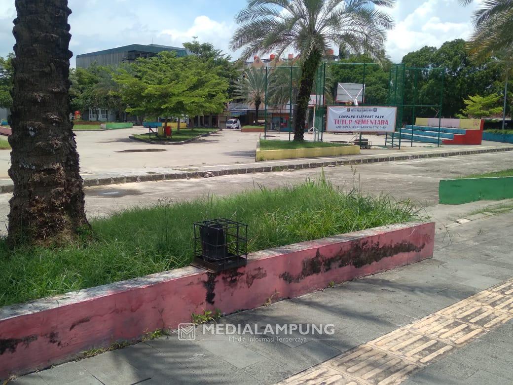 Taman Gajah Kota Bandarlampung Ditutup Sementara